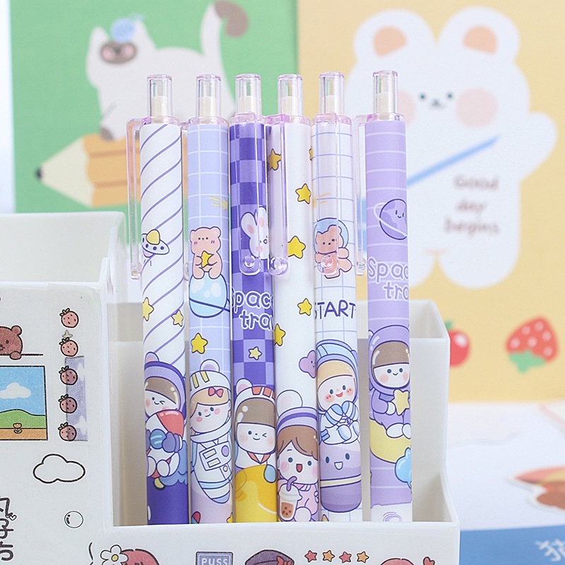 Bút Mực Gel Ngòi 0.5mm Kiểu Dáng Hoạt Hình Dễ Thương Dành Cho Học Sinh