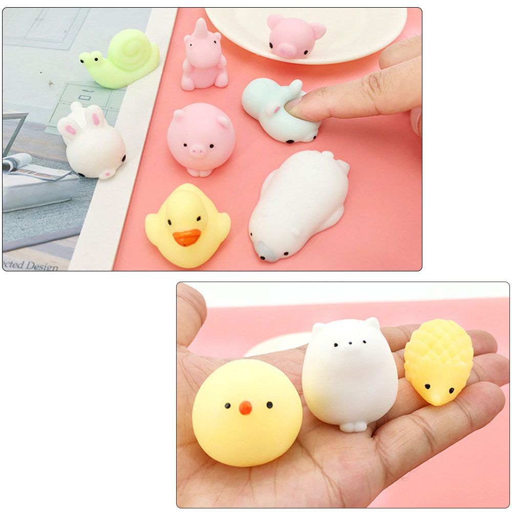 Set 1/5/10 quả bóng mềm dẻo giảm căng thẳng hình động vật dễ thương
