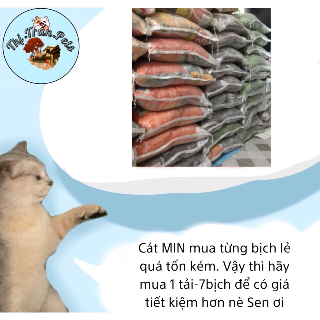 Cát vệ sinh cho mèo MIN loại 1 tải 7 bao - 3 mùi xuất xứ Nhật Bản