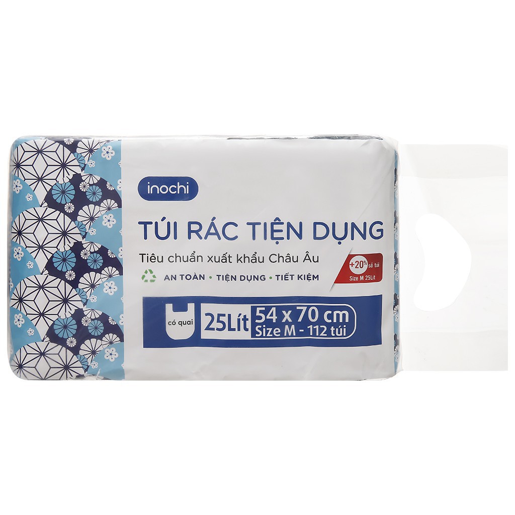 Lô 4 cuộn túi rác Inochi tiện dụng 25L (tiêu chuẩn Nhật Bản)