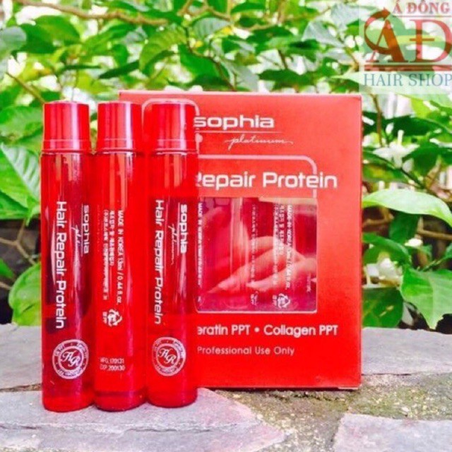 [+Tặng mũ trùm] Huyết thanh Protein Sophia PPT phục hồi tóc siêu mềm mượt Hàn Quốc 13ml*10