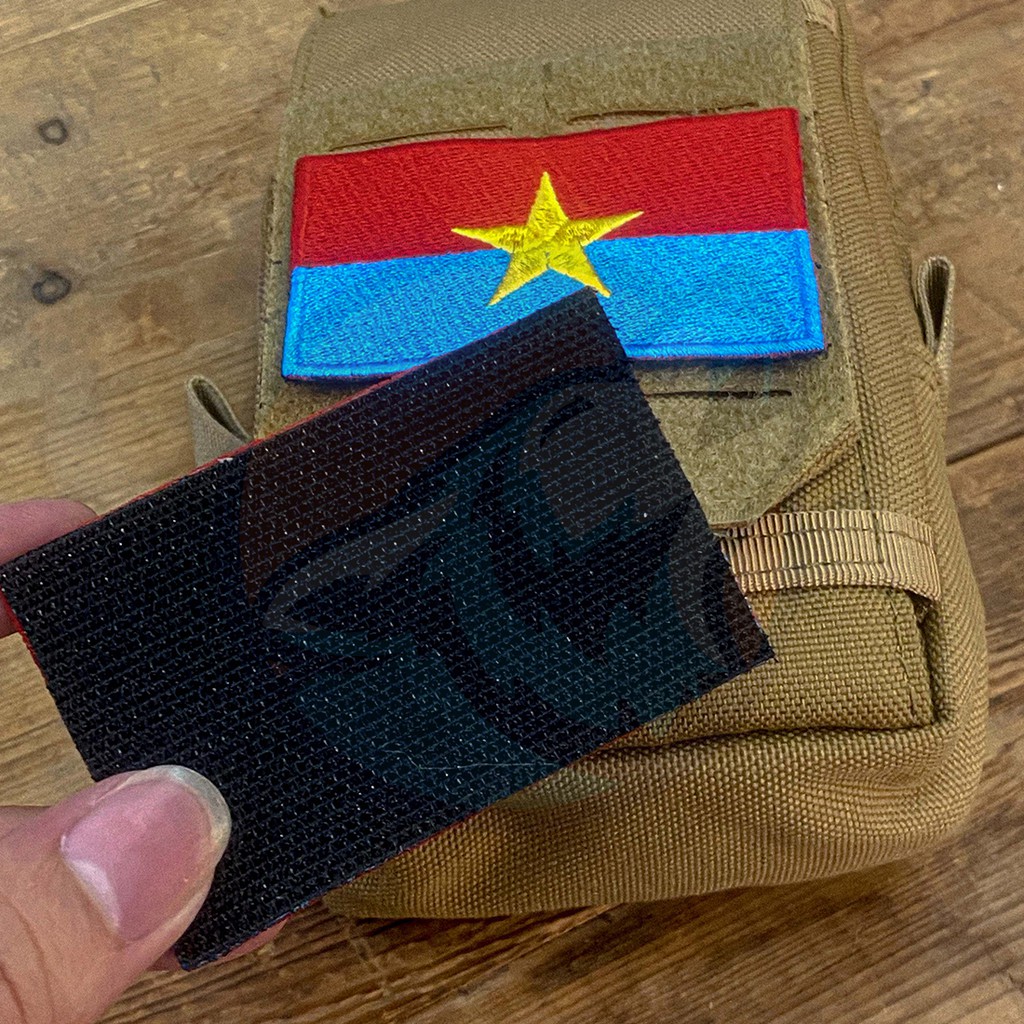 Patch/sticker vải ủi/velcro cờ Việt Nam giải phóng dùng trang trí quần áo, balo, túi xách ..v..v