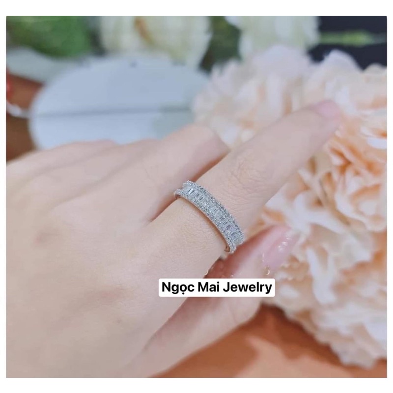 Nhẫn nữ full đá bạc ta, kiểu sáng sang xịn thu hút ánh nhìn - Ngọc Mai Jewelry