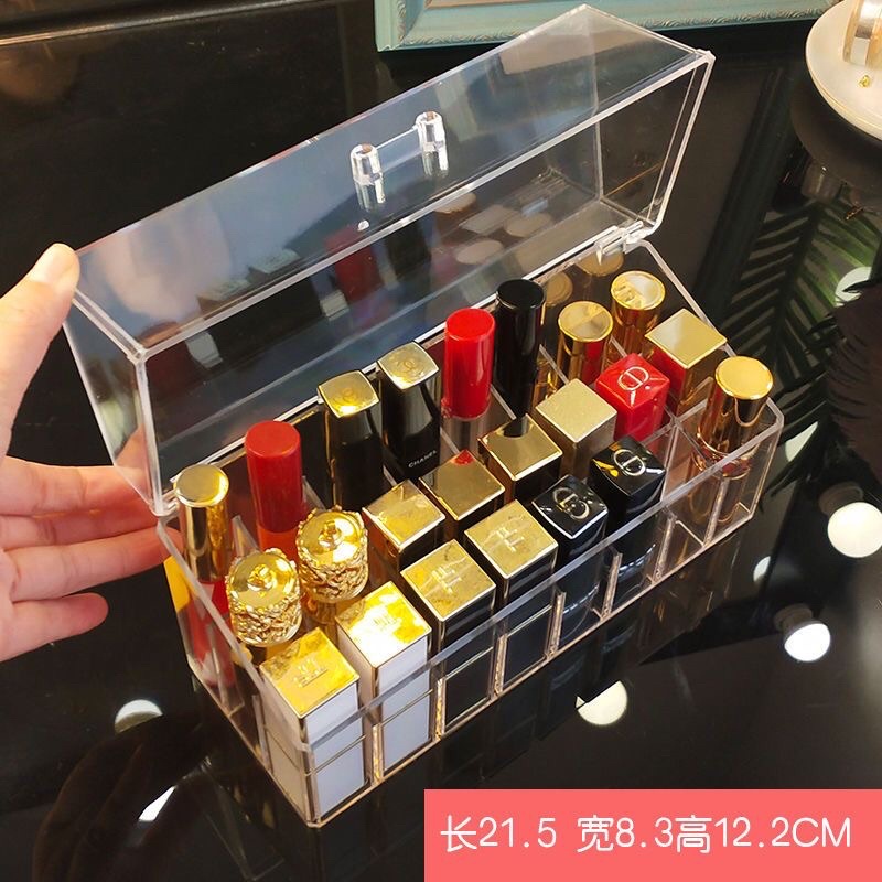 Hộp đựng son, hộp đựng nước hoa chiết có nắp nhiều ô mica trong suốt