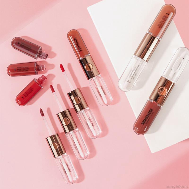 [Hàng mới về] Son kem Minshzee 2 đầu dưỡng ẩm chống dính cốc chống nước lâu trôi | BigBuy360 - bigbuy360.vn