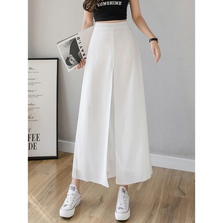 Quần culottes voan xẻ 4 tà