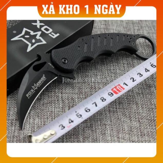 Dao Phượt Gấp karambit Fox đen Cắt Gọt Hoa Quả