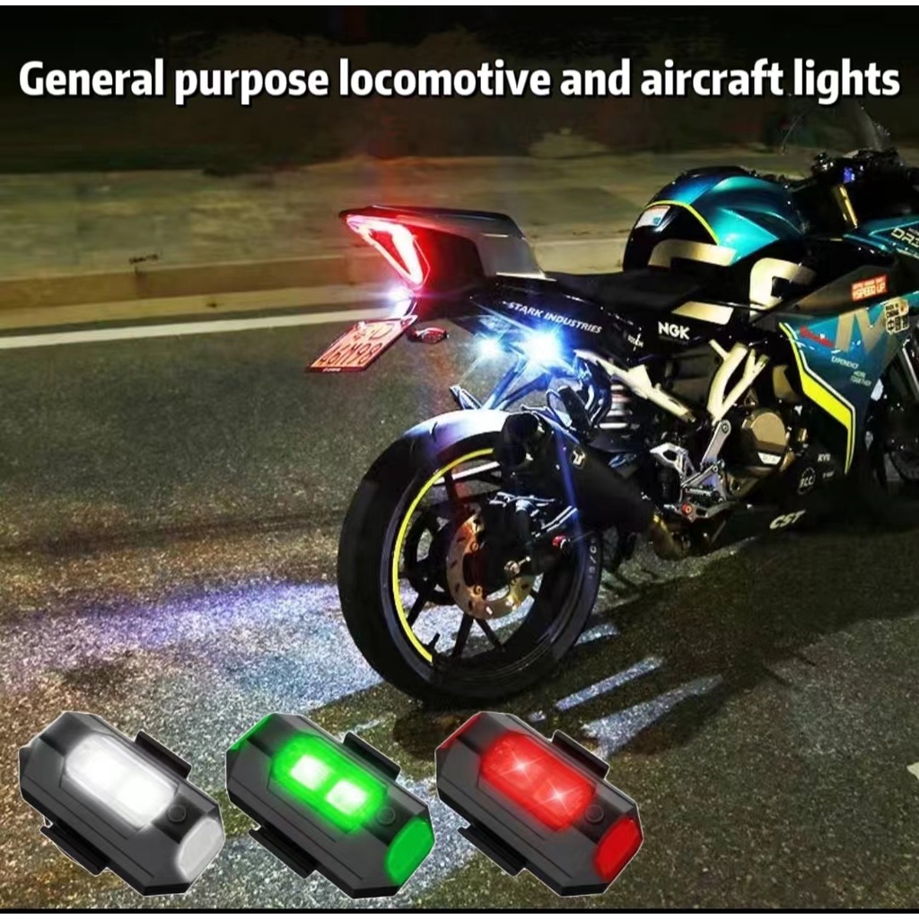 Đèn Pha LED Cảnh Báo Gắn Đuôi Xe Máy/Xe Đạp