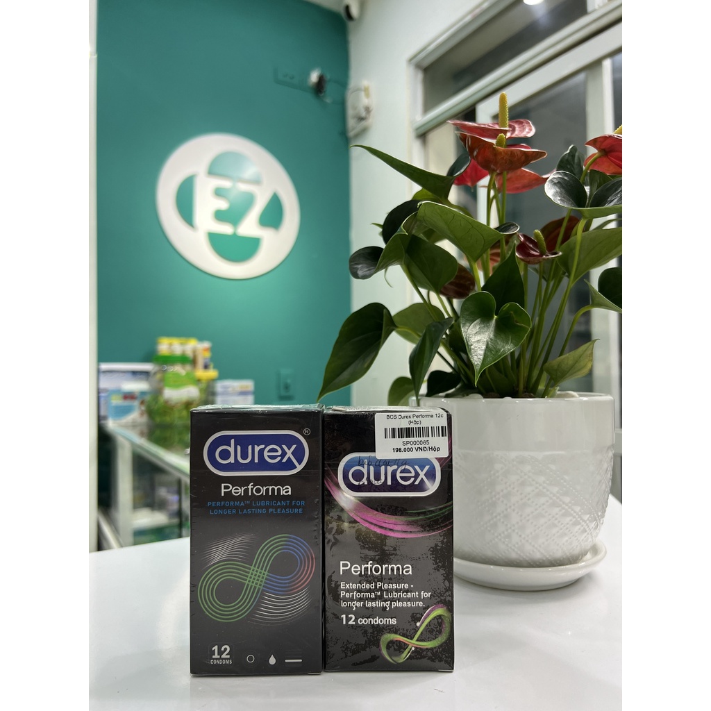 Bao cao su Durex Performa Gây Tê nhẹ Kéo Dài Thời Gian - Hộp 12 Bao - Ez Pharmacy
