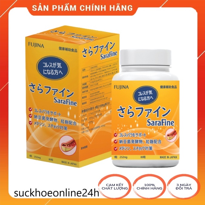 Viên hạ mỡ máu SARAFINE - Nhật Bản