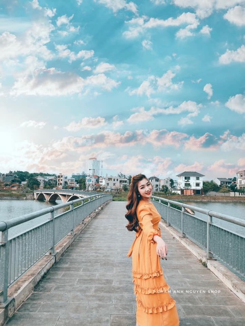 Váy Maxi Dài Kèm Nơ cực đẹp 💋 Ncstore 💋 ảnh thật clip