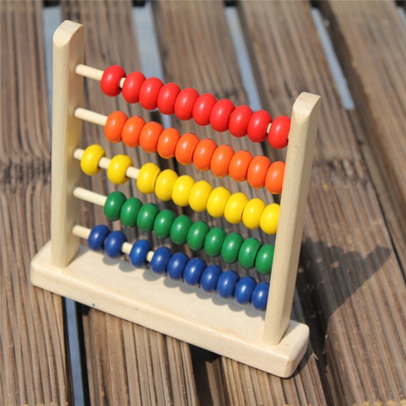 Small Abacus Educational Toys For Kids Childrens Wooden Early Learning Toy