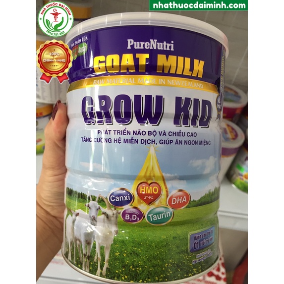 Sữa Dê PureNutri Goat Milk Grow Kid 900g - Giúp Phát Triển Não Bộ Và Tăng Trưởng Chiều Cao, Tăng Cường Hệ Miễn Dịch