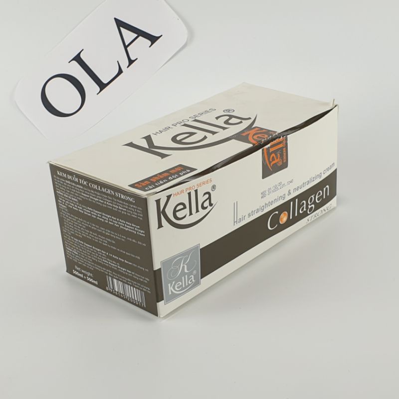 Kem Duỗi Tóc Thuốc Ép Tóc Kella Collagen Strong Trắng