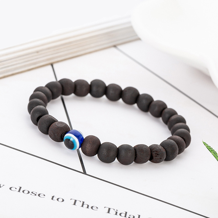 Vòng tay chuỗi hạt đá mắt quỷ thiết kế cá tính cho nam