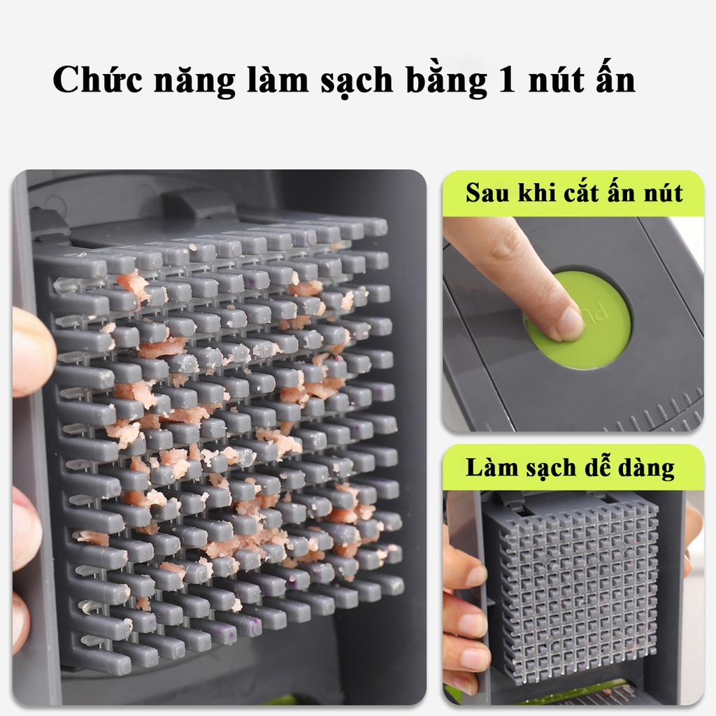Hộp Cắt Rau Củ Trái Cây Kèm Lưỡi Nạo Đa Năng, Bộ Cắt Thái Tích Hợp Bào Sợi Củ Quả Hạt Lựu Tiện Lợi CT POT KITCHEN