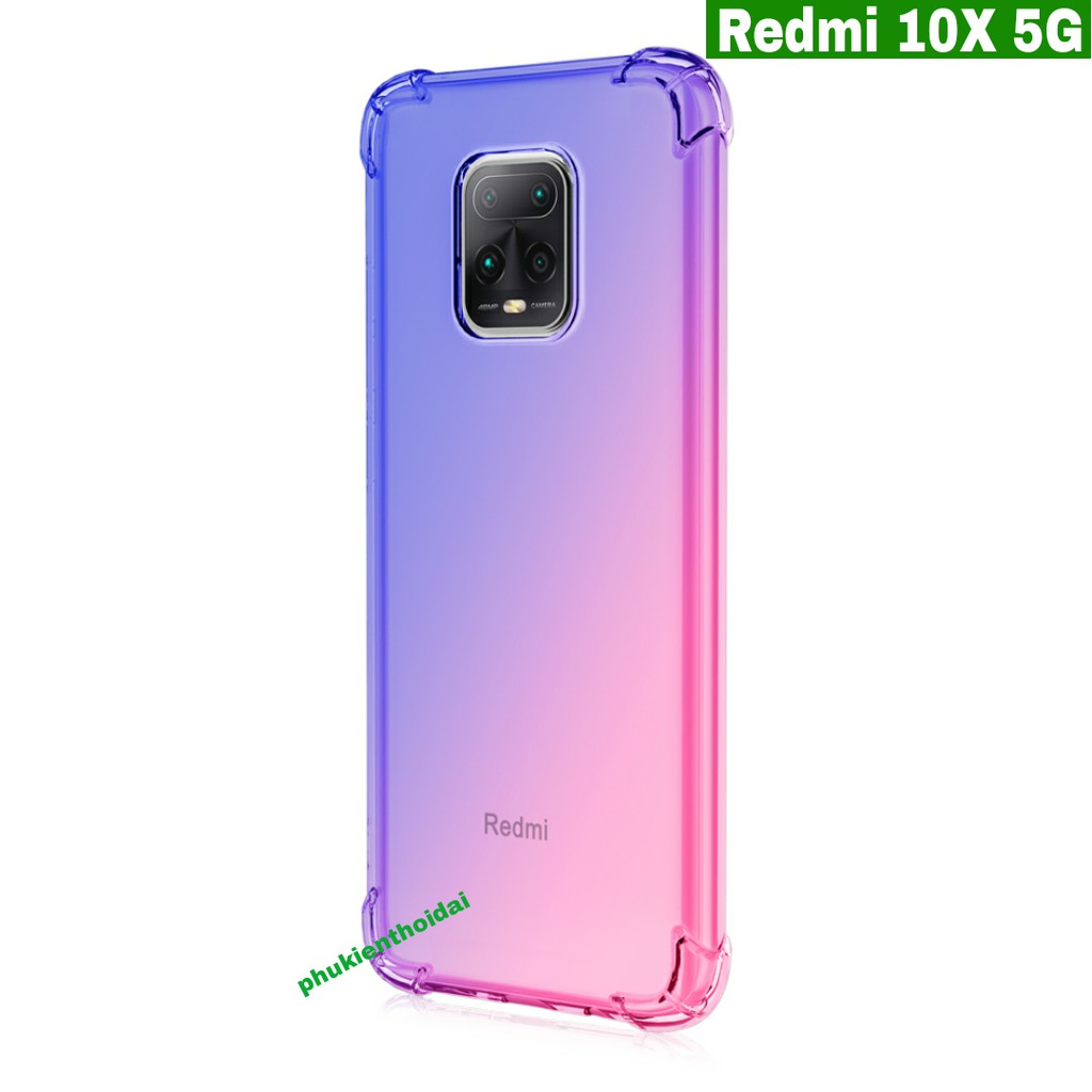 Ốp lưng Xiaomi Redmi 10X 5G / Redmi 10C dẻo TPU đa sắc lồi 4 góc chống sốc cao cấp