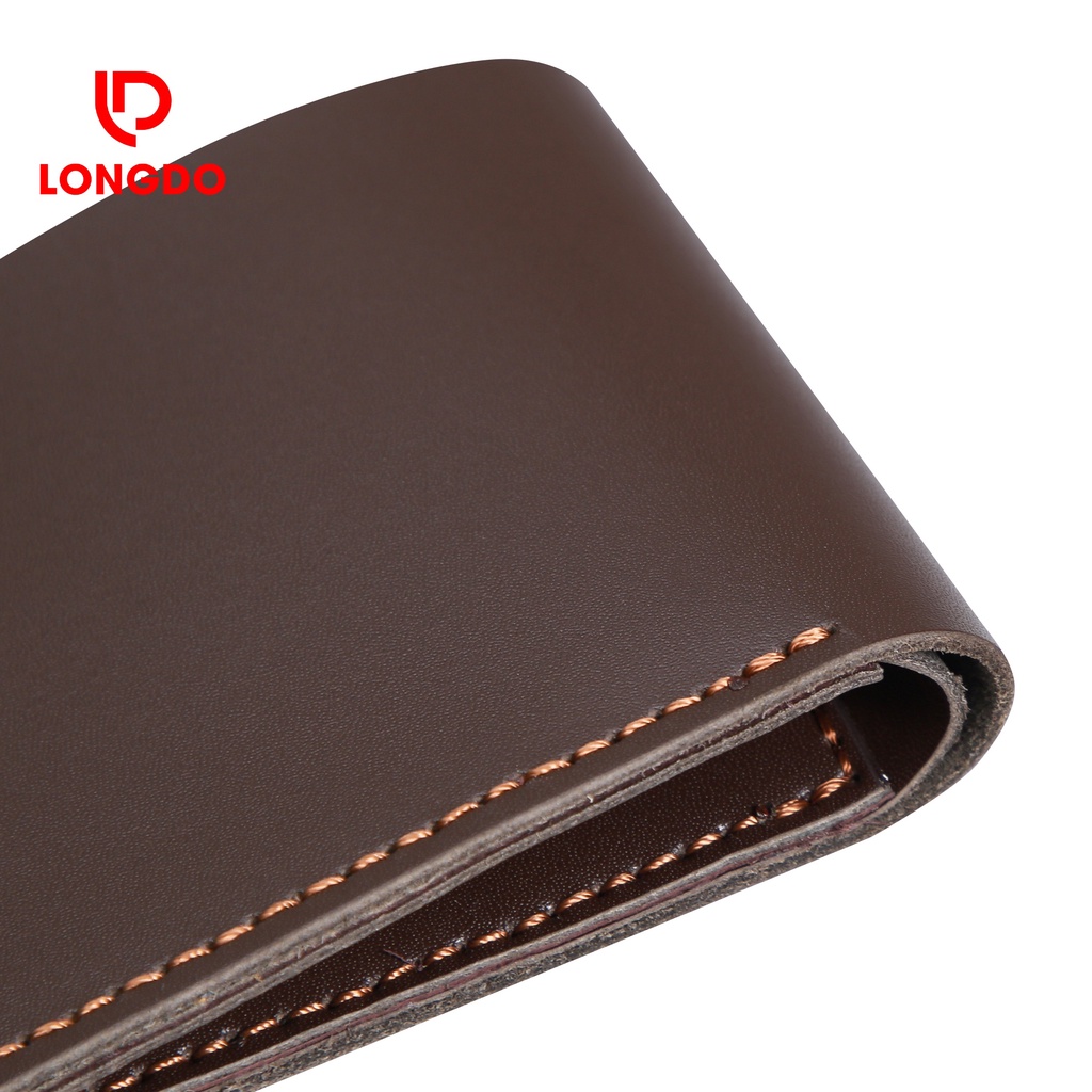 Ví da nam đẹp - Cam kết 100% da bò thật - Bảo hành 5 năm - Thương hiệu uy tín Longdo Leather - B04