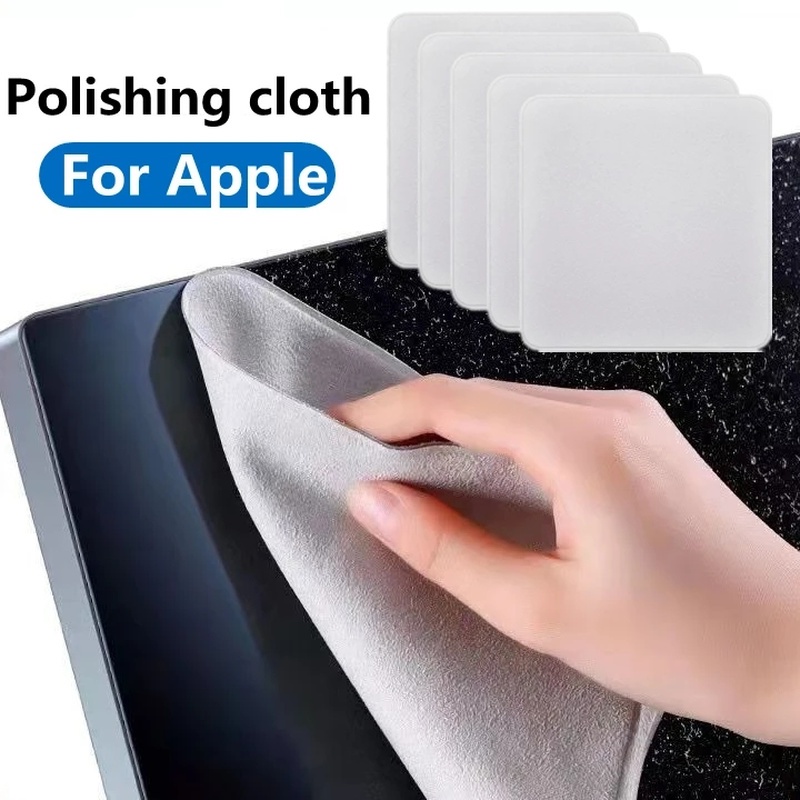 1 Khăn Lau Đánh Bóng Bằng Sợi Micro Mềm Mại Tiện Dụng Cho Máy Ảnh / Điện Thoại Apple