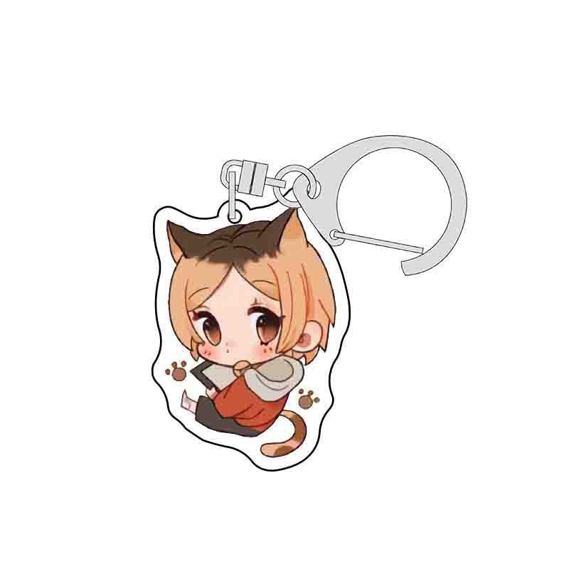 ( Mica trong acrylic ) Móc khóa in hình HAIKYUU!! VUA BÓNG CHUYỀN ver TAI THÚ CUTE anime chibi xinh xắn độc đáo