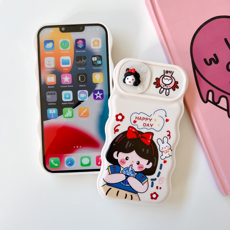 Ốp Điện Thoại Hình Bạch Tuyết Và Belle Cho iPhone 12 13 11 PRO MAX XR 11 12 PRO X XS MAX