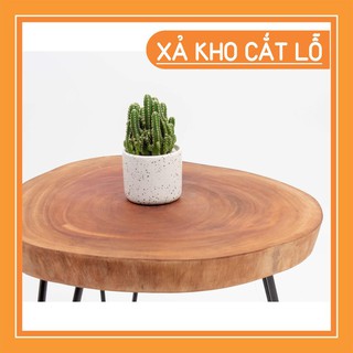 Bàn tròn gỗ chân sắt dành cho quán cà phê