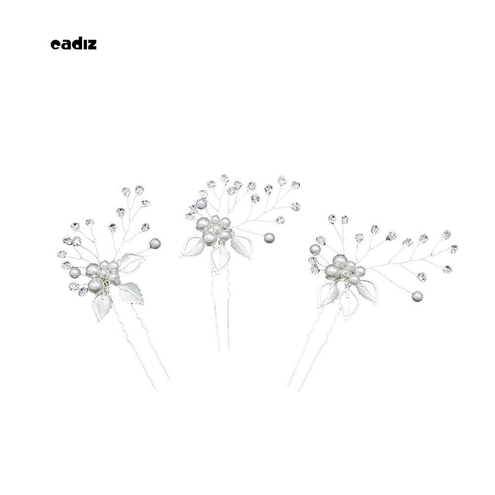 Trâm cài tóc cô dâu đính hạt giả ngọc trai