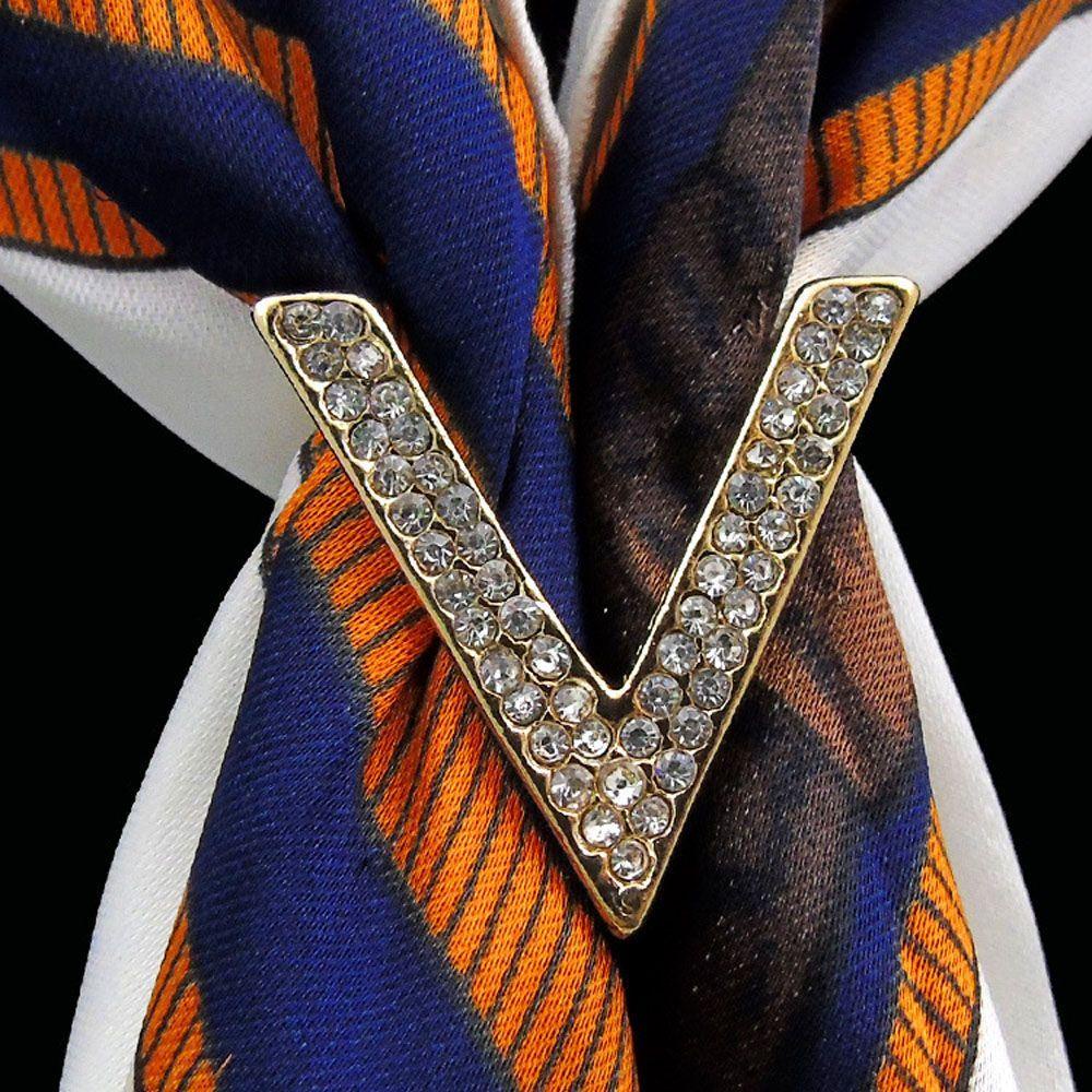 Trâm Cài Áo Hình Chữ V Đính Đá Thời Trang Lãng Mạn|Khăn Choàng Cổ Dạng Vòng Tròn Thời Trang