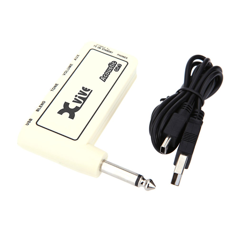 Ĩ Mini Rechargeable Electric Guitar Plug Headphone Amp Amplifier Original Sound