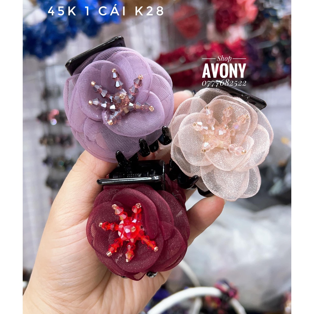 Kẹp tóc càng cua 3 - 5 răng hoa vải