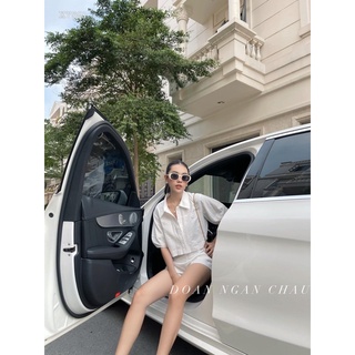 SET ÁO SƠ MI CROPTOP KÈM SHORT