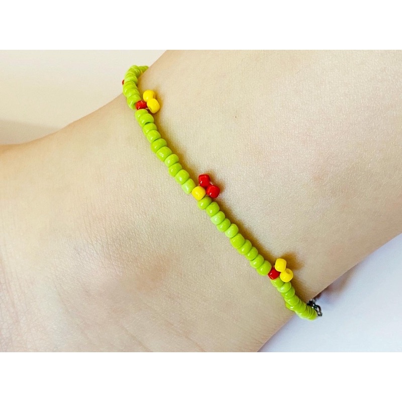 Vòng chân handmade LILI CHERRY CHERRY ANKLET - LILI’S SUMMER BEADS