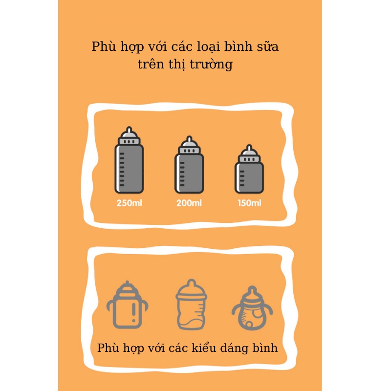 Túi Ủ Bình Sữa Thông Minh Warm Bear phù hợp với tất cả loại bình - Túi ủ sữa di động USB tiện lợi, giữ nhiệt tốt