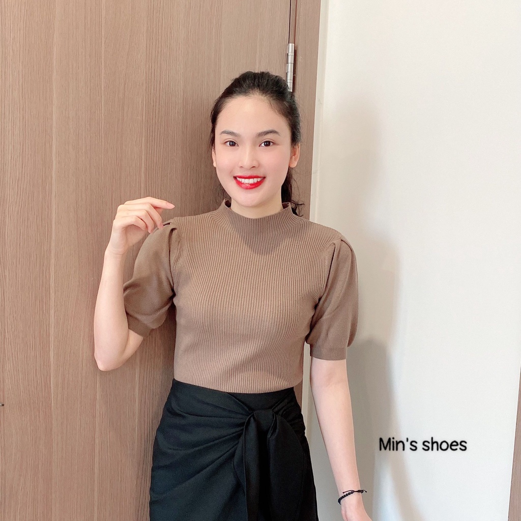 Min's Shoes - Áo Len Dệt Kim Tay Bồng Nữ ÁO 436