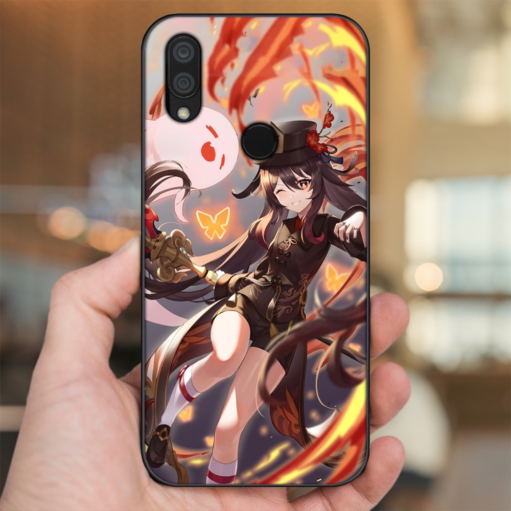 Ốp lưng Xiaomi Redmi 7 viền đen in hình Hutao Genshin Impact