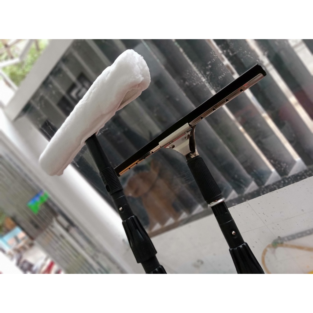 Chổi quét mạng nhện cây tăng đơ bằng nhôm,vệ sinh trần nhà,phủi bụi trên cao+ lau kính,gạt nước mưa
