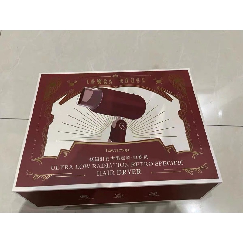 Máy Sấy Tóc Cao Cấp LOWRA ROUGE Ion Âm Bức Xạ Thấp, Làm Khô Nhanh Chóng An Toàn Cho Bé - Cáo Đeo Nơ