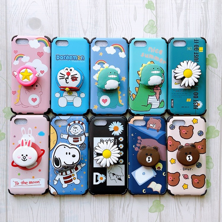 Ốp lưng idm Hàn Quốc kèm pop Oppo A12/A5s/A7/F9/Realme 2 pro/Oppo A53/A1k/Realme C2