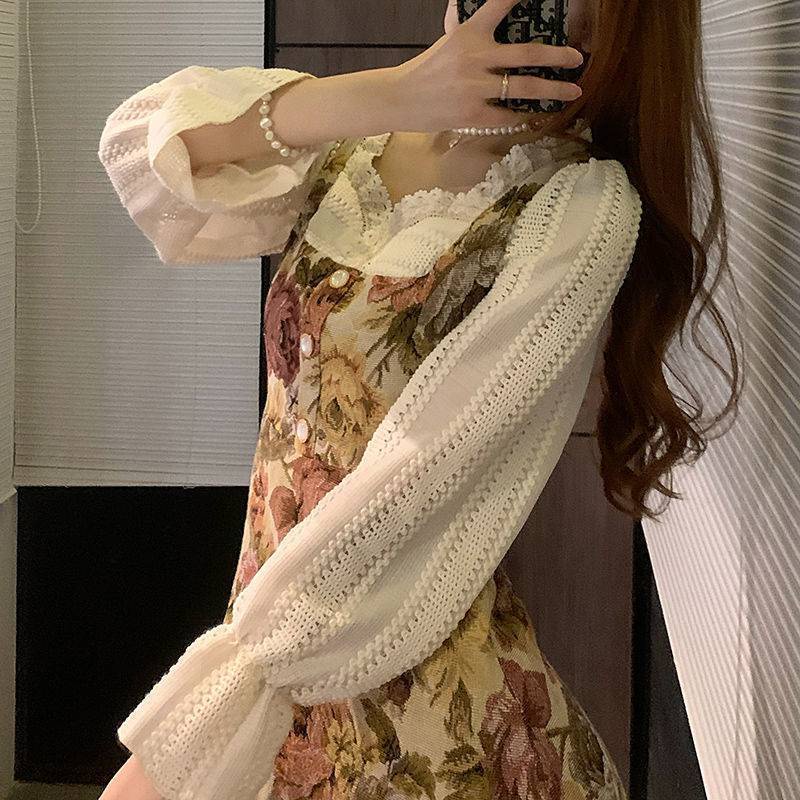 Đầm nữ phong cách retro thời trang mùa thu xinh xắn dễ thương