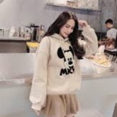 áo hoodie dài tay nữ thêu mickey trẻ trung năng động