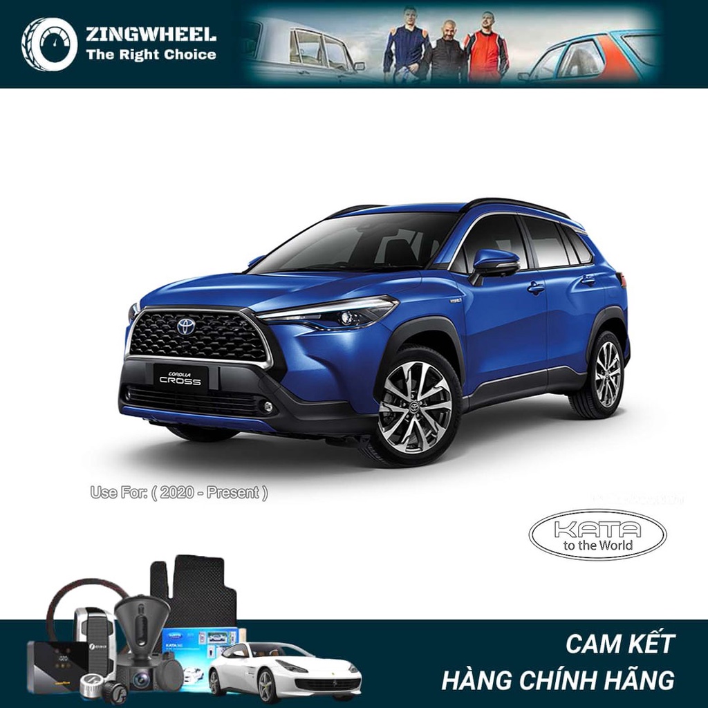 Thảm lót sàn ô tô KATA xe Toyota Corolla Cross 2020 - Không mùi, an toàn, dễ vệ sinh