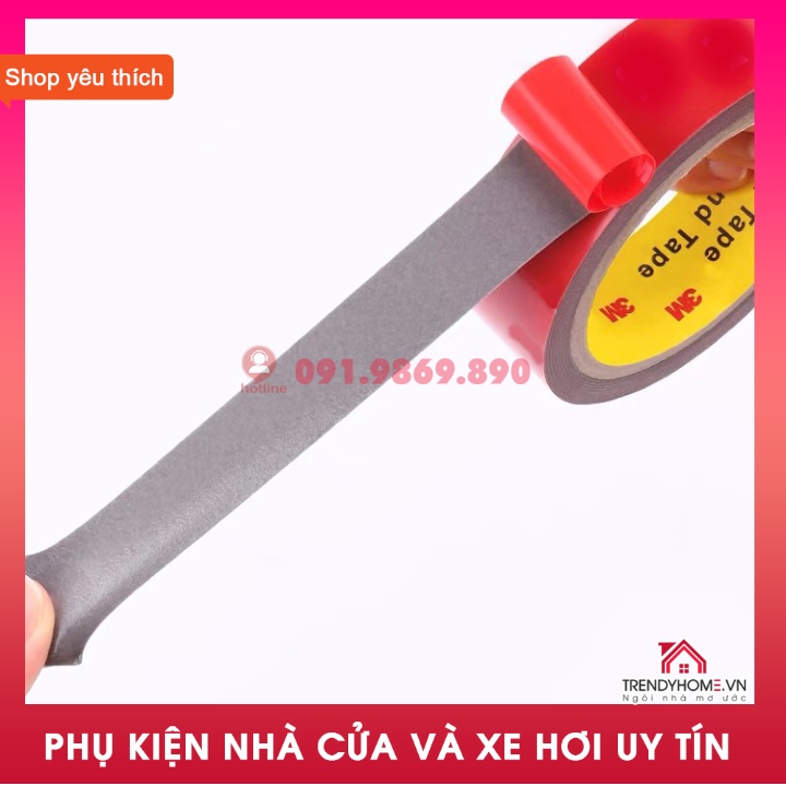 Băng dính 3M xịn chính hãng. băng keo cường lực 2 mặt cao cấp hàng nhập khẩu, băng dính xốp 3M