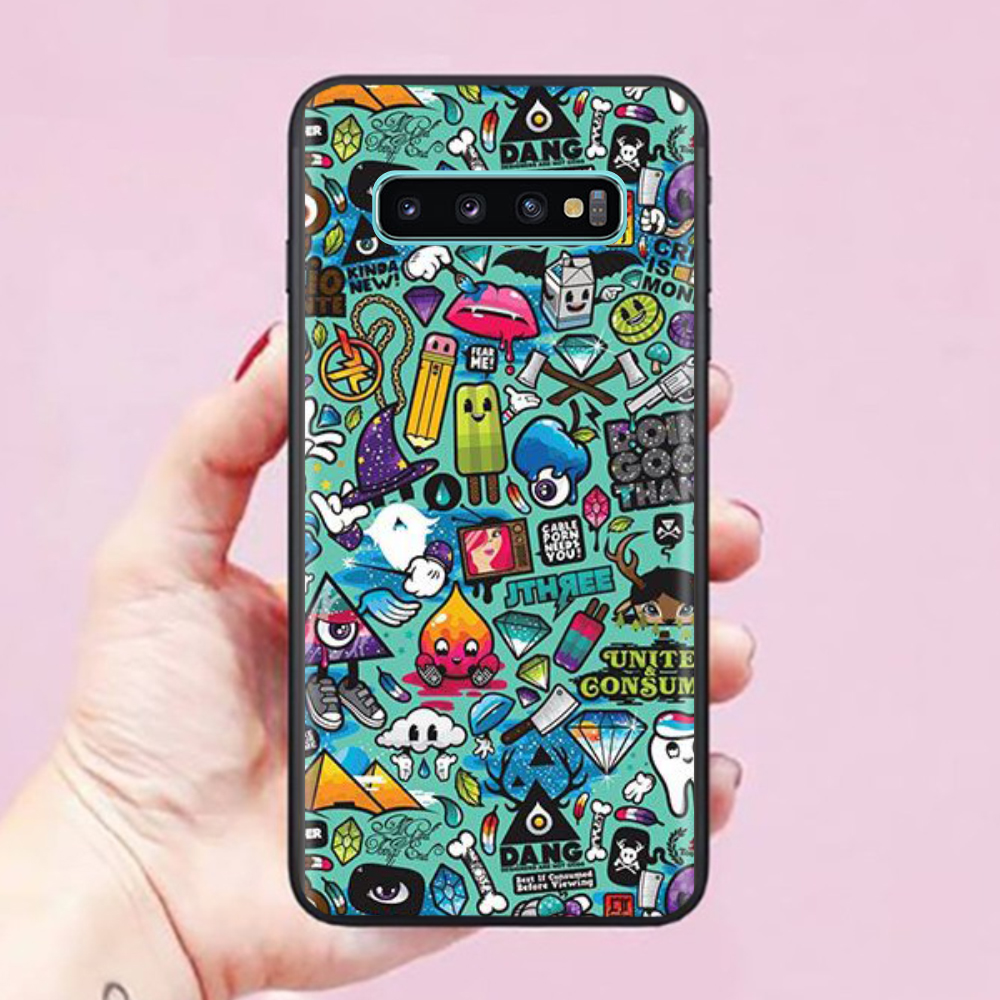 Ốp lưng Samsung Galaxy S10 Plus / S10 / S9 Plus / S9 / S8 Plus / S8 / S7 Edge Hình Graffiti 01