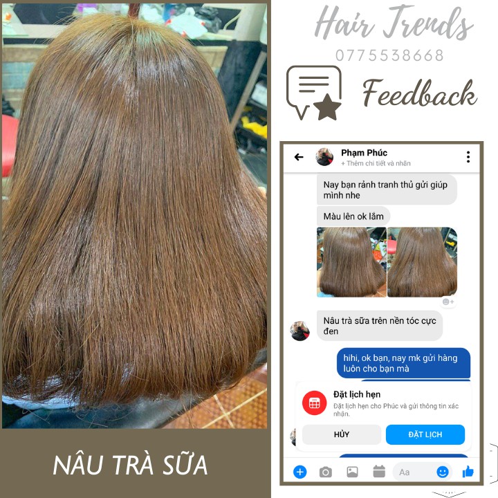 (KHÔNG CẦN TẨY)Thuốc nhuộm tóc NÂU TRÀ SỮA tặng kèm TRỢ DƯỠNG+HUYẾT THANH PROTEIN | BigBuy360 - bigbuy360.vn