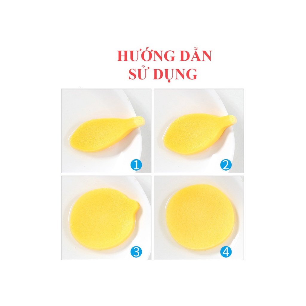 Bông nở bọt biển rửa mặt gói 12 thanh loại 1