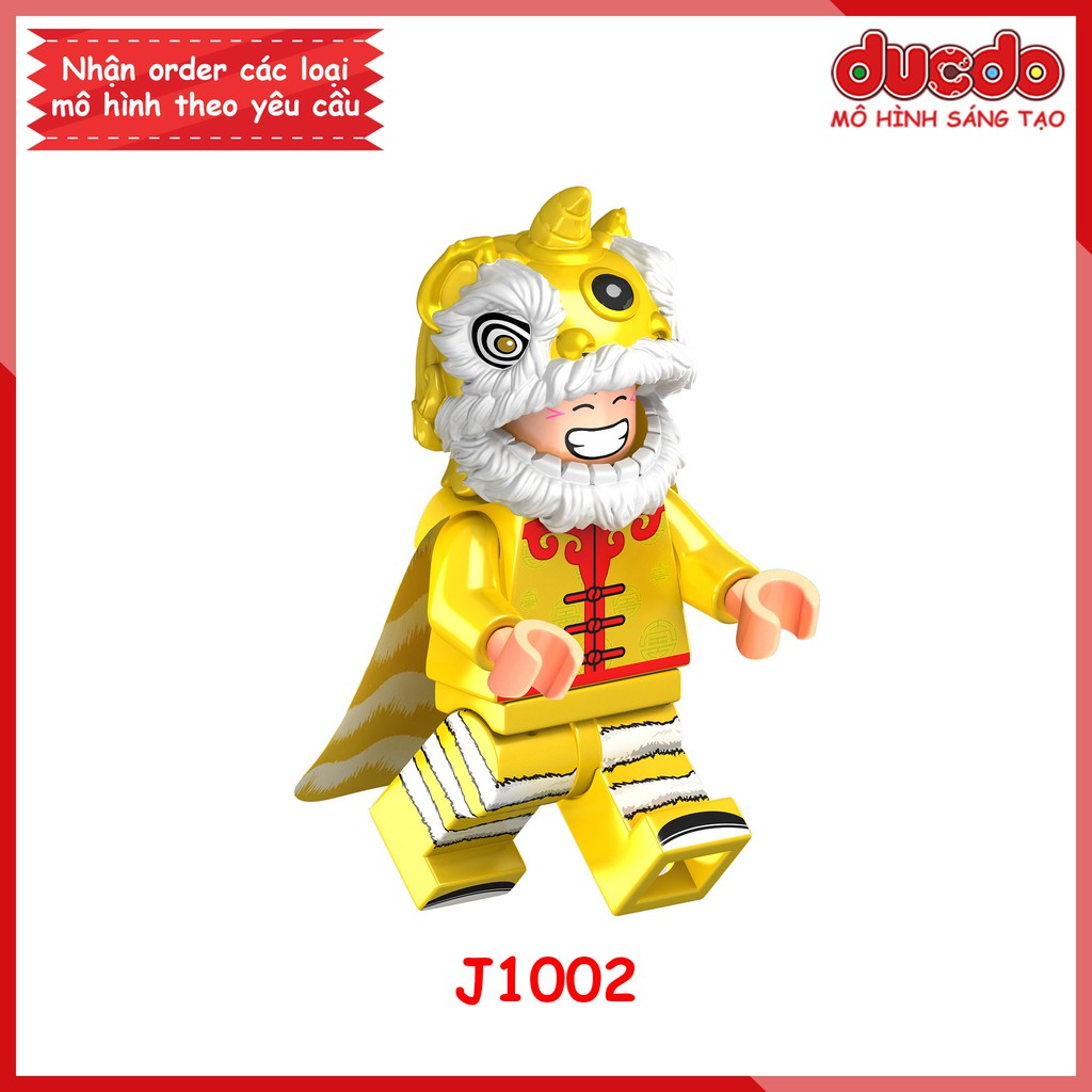 Minifigures nhân vật múa lân sư tử siêu đẹp - Đồ chơi Lắp ghép Xếp hình Mô hình Mini Xinh J1001 J1002