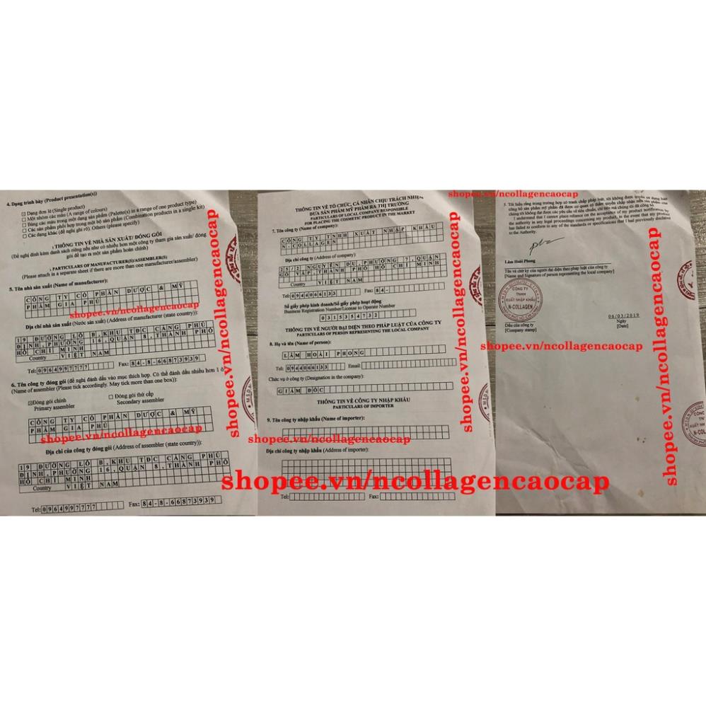 Kem Face Tím, Whitening Face Cream N'COLLAGEN + Ủ Trắng Face Siêu Cấp Ncollagen