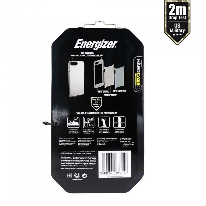 Ốp lưng Energizer chống sốc 2m cho iPhone 6/6S/7/8 - ENCOSPIP7BK