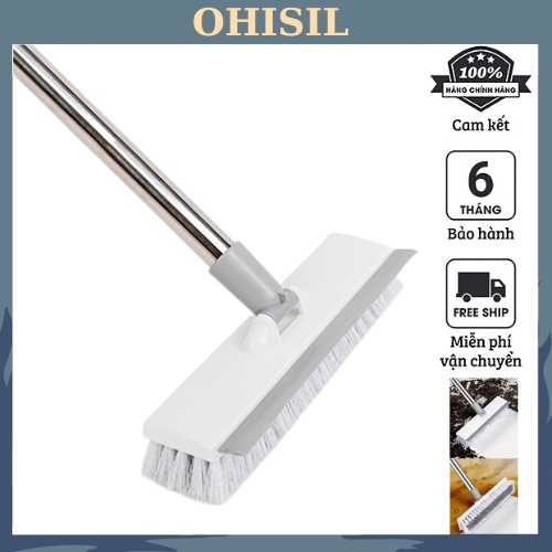Chổi Chà Sàn Gạt Nước 2 Trong 1 Cọ nhà tắm, nhà vệ sinh cán dài, chổi đa năng gạt nước cứng cáp