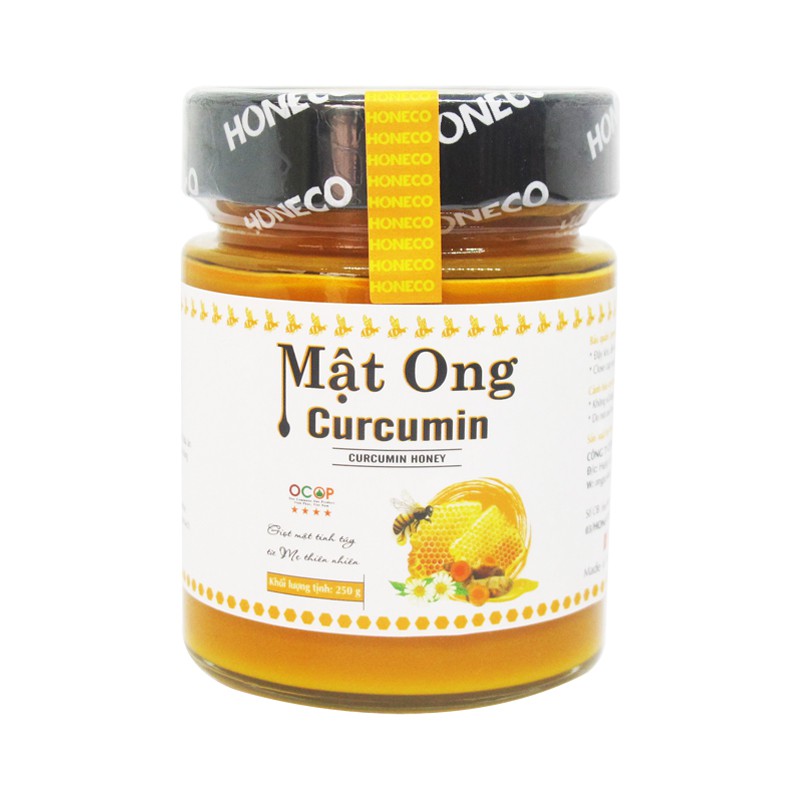 Mật ong nghệ Curcumin Honeco 250g- Có tính đồng nhất cao, vô cùng thơm ngon bổ dưỡng, tốt cho người bị đau dạ dày.